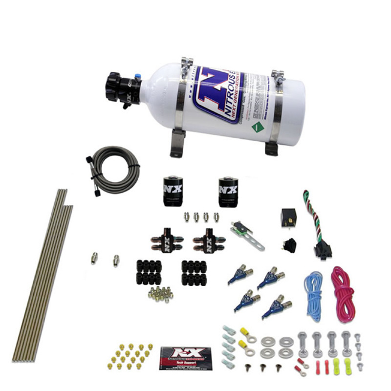 Nitrous Express 4 Cyl Gas Nitrous Kit (100-250HP) w/5lb Bottle - 80004-05