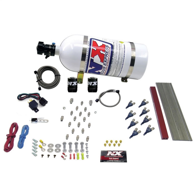 Nitrous Express GM LT1/LS1 Pro Piranha Nozzle Gas Nitrous Kit w/10lb Bottle - 80010-10