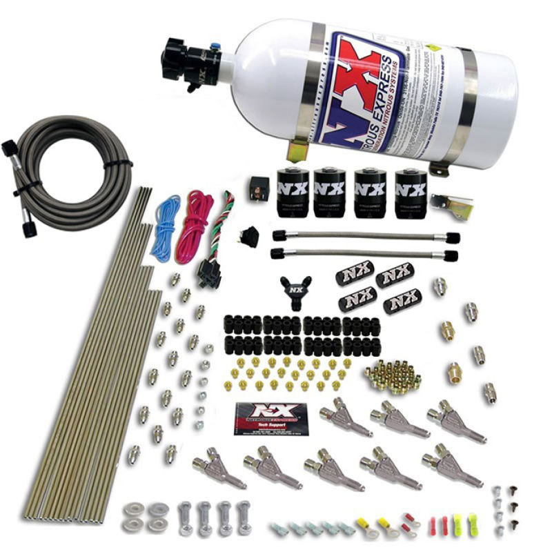 Nitrous Express 8 Cyl EFI SSV Nozzle Nitrous Kit w/10lb Bottle - 80016EFI-10