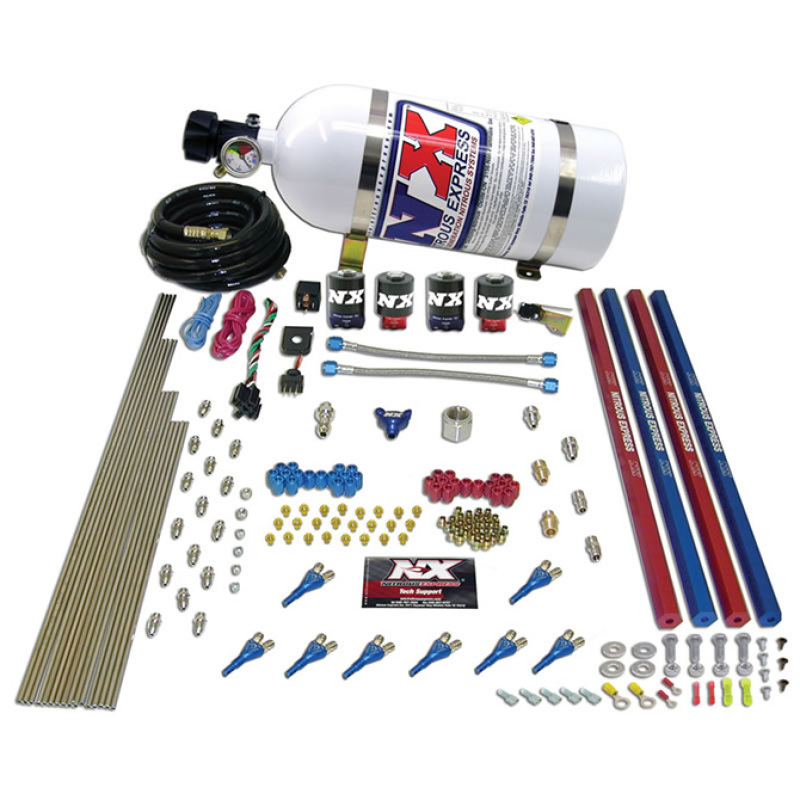 Nitrous Express Shark/Gas (200-600HP) 2 Solenoid Nitrous Kit w/o Bottle - 90000-00