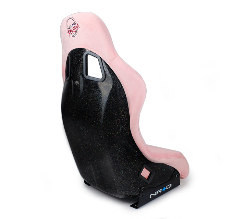 NRG FRP Bucket Seat Prisma Edition w/ Pearlized Back and Pink Alcantara (Medium) - FRP-303PK-PRISMA