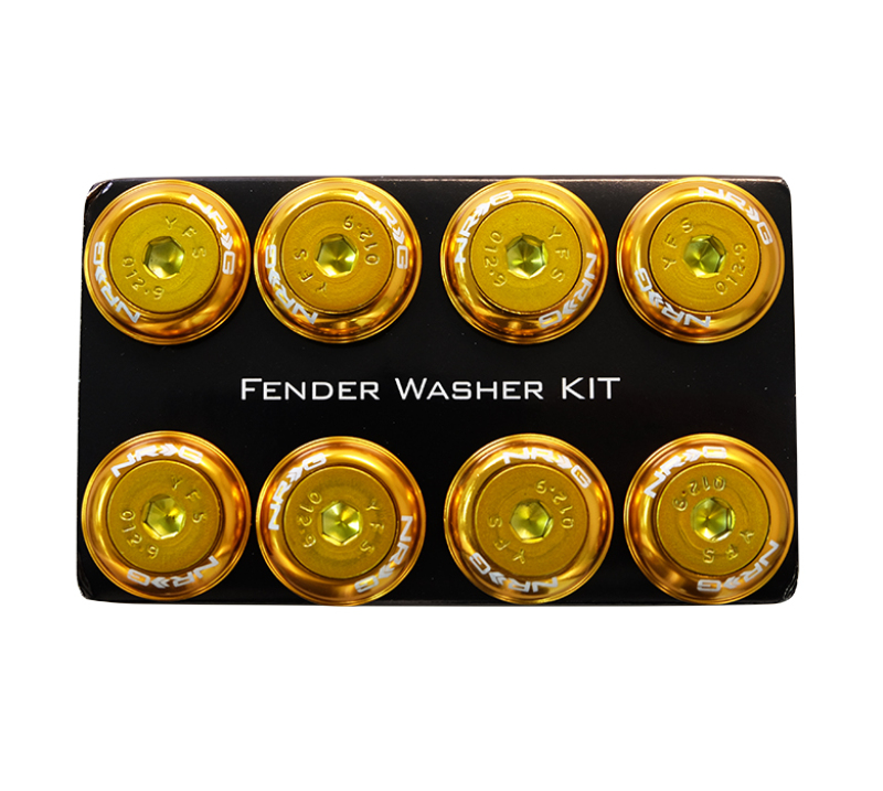 NRG Fender Washer Kit w/Color Matched M8 Bolt Rivets For Plastic (Rose Gold) - Set of 8 - FW-800RG