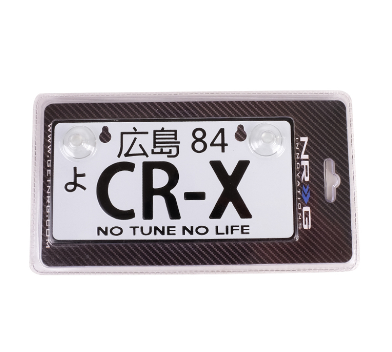 NRG Mini JDM Style Aluminum License Plate (Suction-Cup Fit/Universal) - CR-X - MP-001-CRX