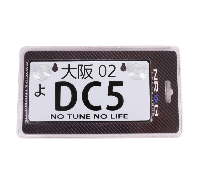 NRG Mini JDM Style Aluminum License Plate (Suction-Cup Fit/Universal) - DC5 - MP-001-DC5