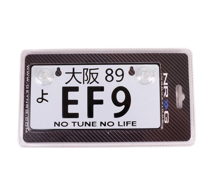 NRG Mini JDM Style Aluminum License Plate (Suction-Cup Fit/Universal) - EF9 - MP-001-EF9