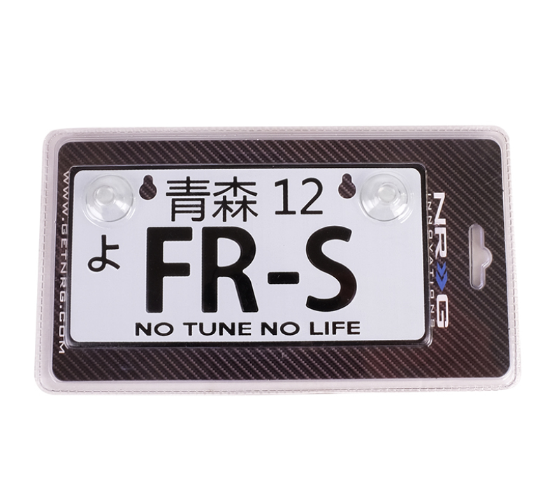 NRG Mini JDM Style Aluminum License Plate (Suction-Cup Fit/Universal) - FR-S - MP-001-FRS