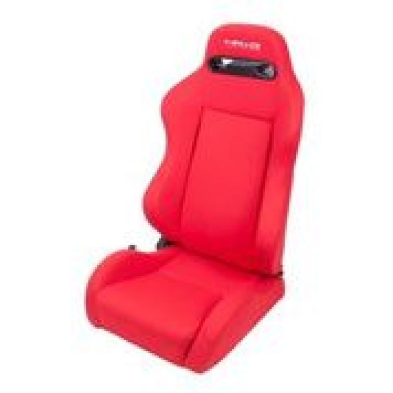 NRG Sport Seats (Pair) Type-R Cloth w/NRG Logo - Red w/Red Stitch - RSC-210L/R