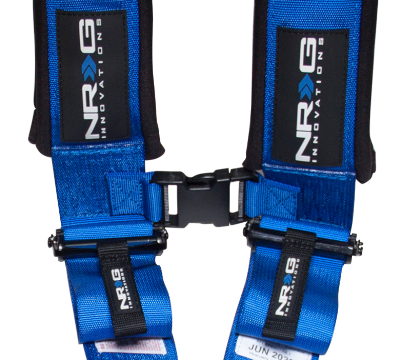 NRG SFI 16.1 5PT 3in. Padded Seat Belt Harness / Latch Link - Blue - SBH-5PCBL-620