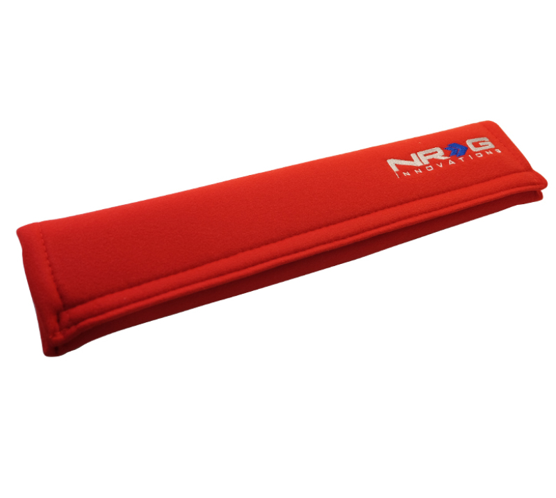 NRG Seat Belt Pads 3.5in. W x 17.3in. L (Red) Long - 1pc - SBP-35RD