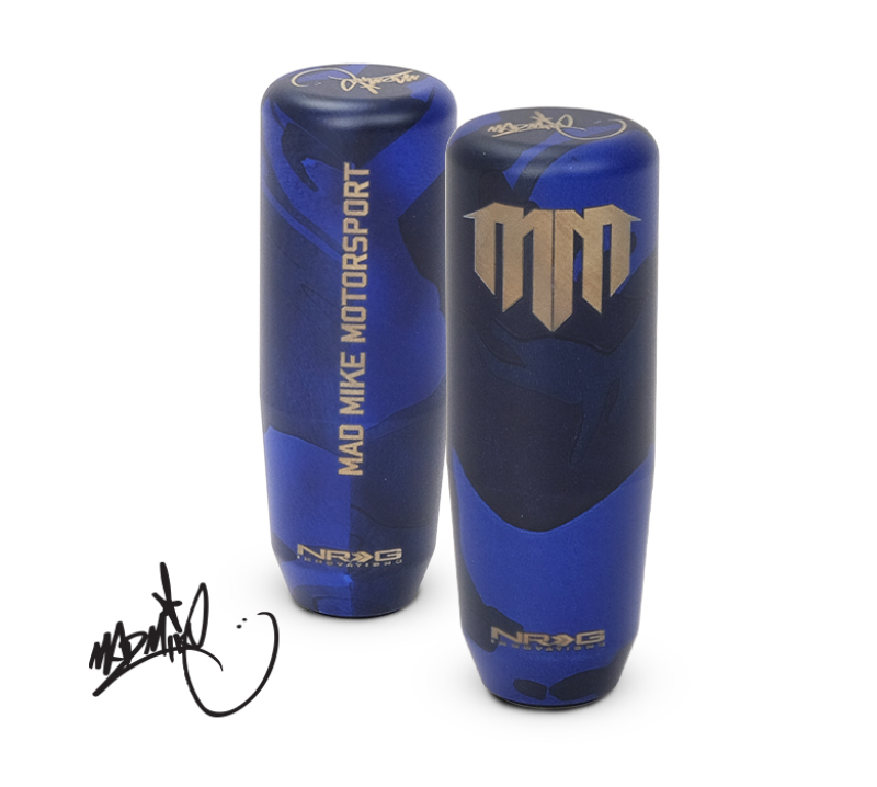 NRG Universal Shift Knob - Heavy Weight - Mad Mike Signature Short Shifter - Blue Camo - SK-450CM-MM