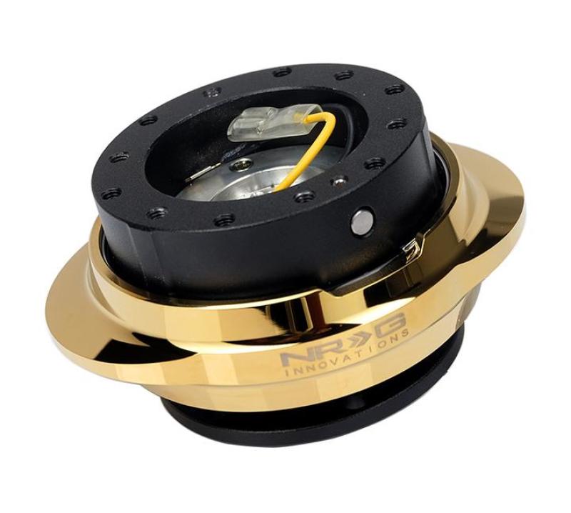 NRG Quick Release Kit - Black Body/ Chrome Gold Oval Ring - SRK-220BK/CG