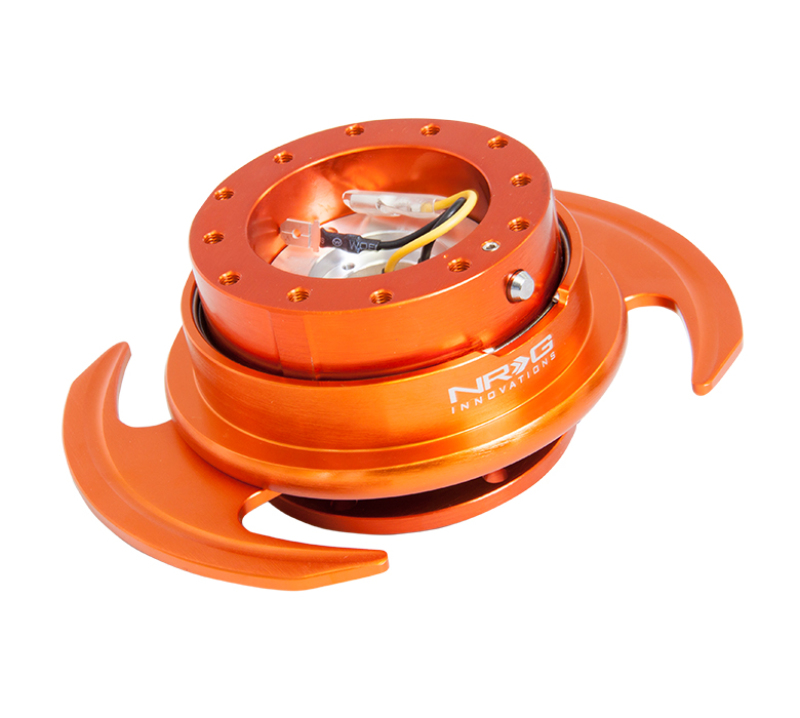 NRG Quick Release Kit Gen 3.0 - Orange Body / Orange Ring w/Handles - SRK-650OR