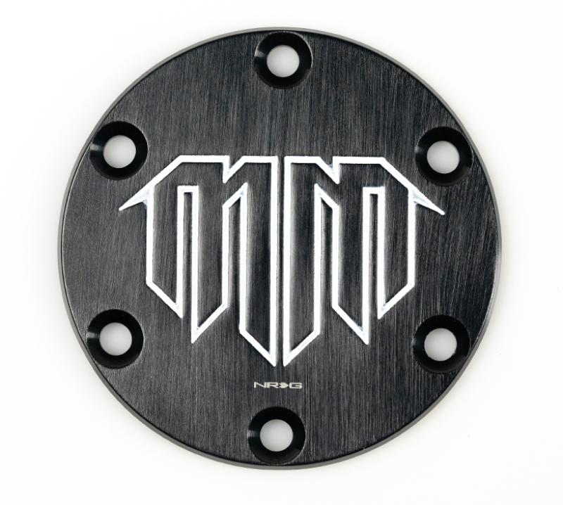 NRG Mad Mike Logo Engraved Horn Delete- Black - STR-620-MM