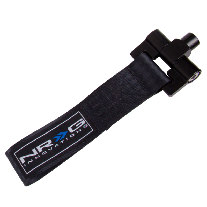 NRG Bolt-In Tow Strap Black - Honda S2000 00-08 / FIT/Jazz 03-07 (5000lb. Limit) - TOW-130BK