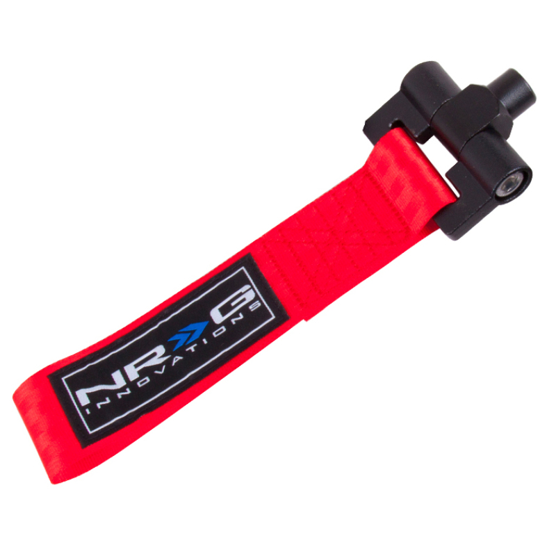 NRG Bolt-In Tow Strap Red - Mazda 3 / Mazdaspeed 3 04-07 (5000lb. Limit) - TOW-163RD