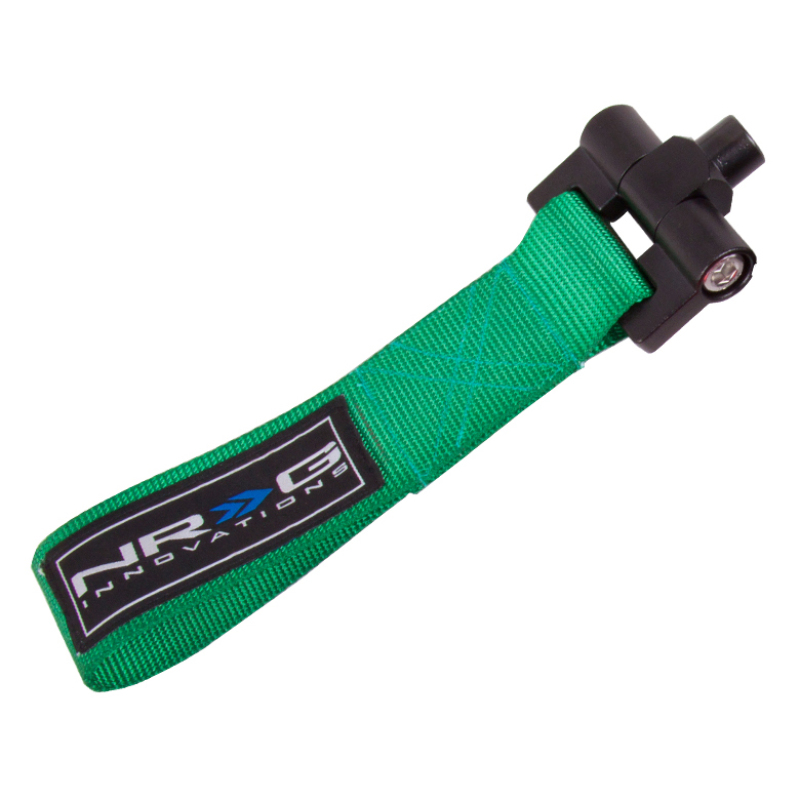 NRG Bolt-In Tow Strap Green- Audi A4 08+ (5000lb. Limit) - TOW-A4GN