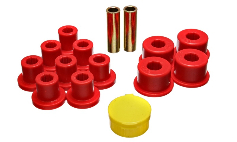 Energy Suspension 6/74-80 MG MGB Red Rear Leaf Spring Bushing Set - 10.2101R