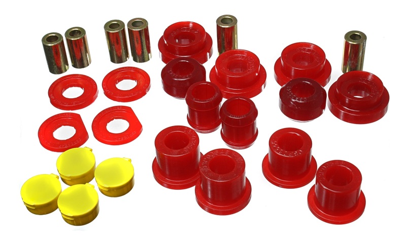 Energy Suspension 06-11 Honda Civic Red Rear Lower Trailing Arm and Lower Knuckle Bushing Set - 16.3123R
