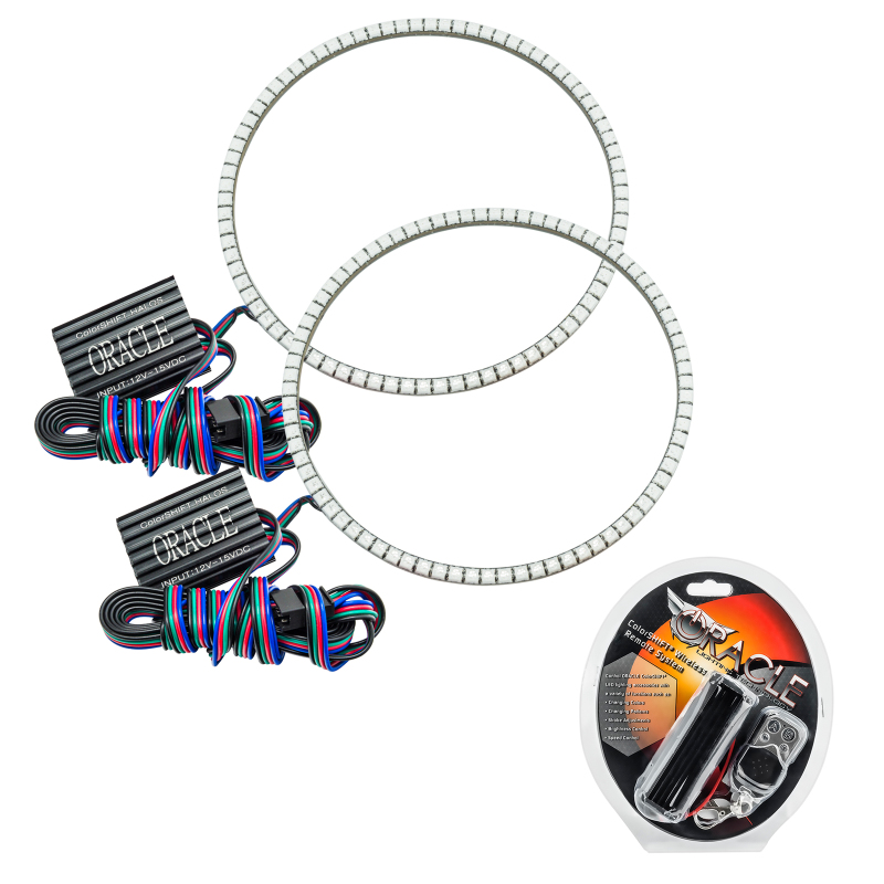 Oracle Jeep Wrangler JL/Gladiator JT LED Surface Mount Headlight Halo Kit - ColorSHIFT - 1214-330