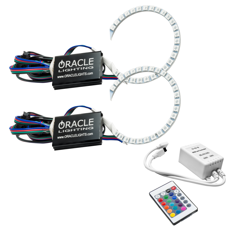 Oracle 18-21 Ford Mustang LED Headlight Halo Kit - ColorSHIFT w/ Simple Controller - 1347-504