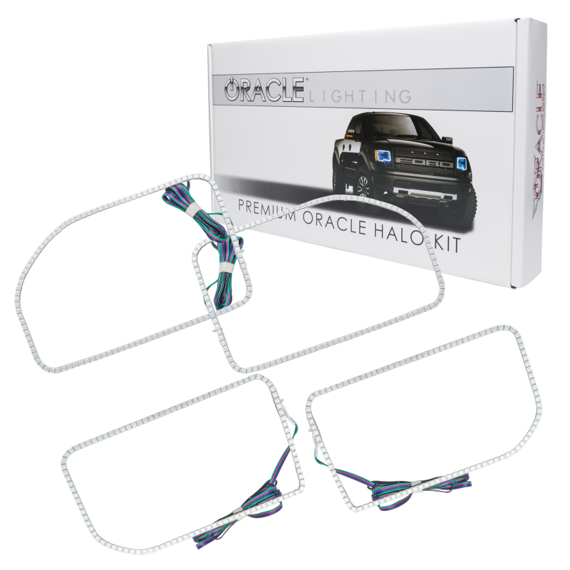 Oracle Ford F250/350 11-16 Halo Kit (Square Ring Design) - ColorSHIFT w/o Controller - 2383-334