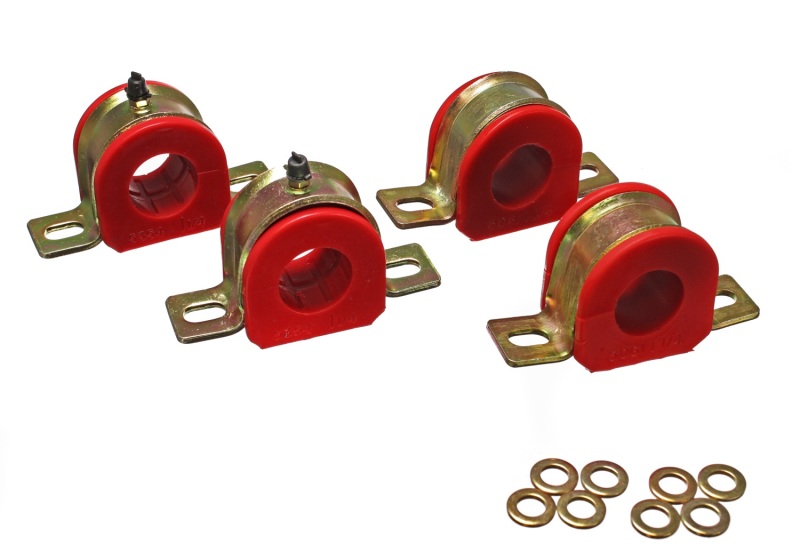 Energy Suspension 1-1/4in Gm Greaseable S/B Set - Red - 3.5177R