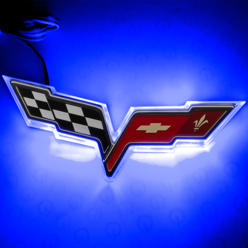 Oracle Chevrolet Corvette C6 Illuminated Emblem - Dual Intensity - Blue - 3098-002