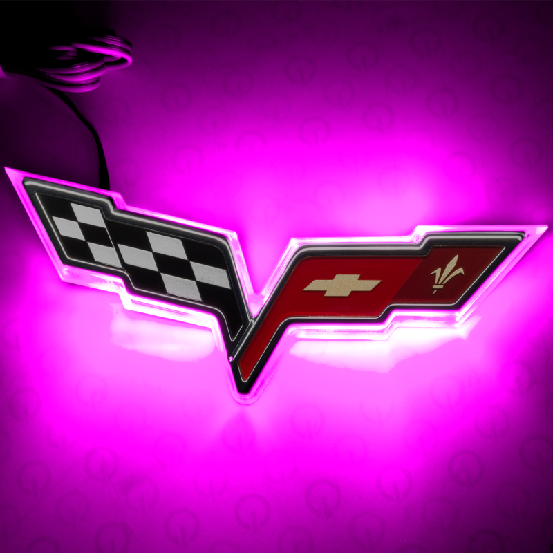 Oracle Chevrolet Corvette C6 Illuminated Emblem - Pink - 3099-009
