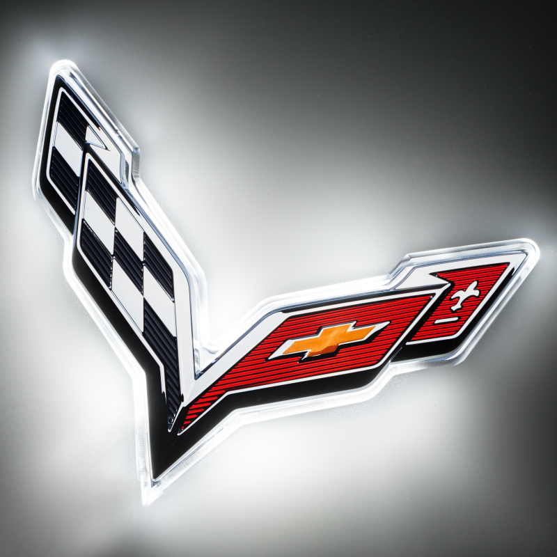 Oracle Corvette C7 Rear Illuminated Emblem - White - 3633-001
