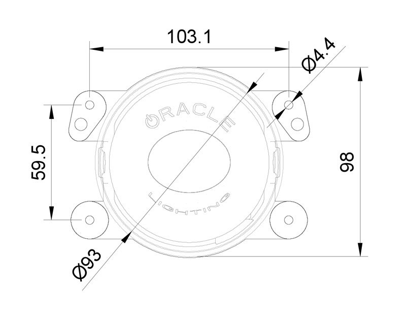 Oracle 100mm 15W Driving Beam LED Emitter - 6000K - 5823-001