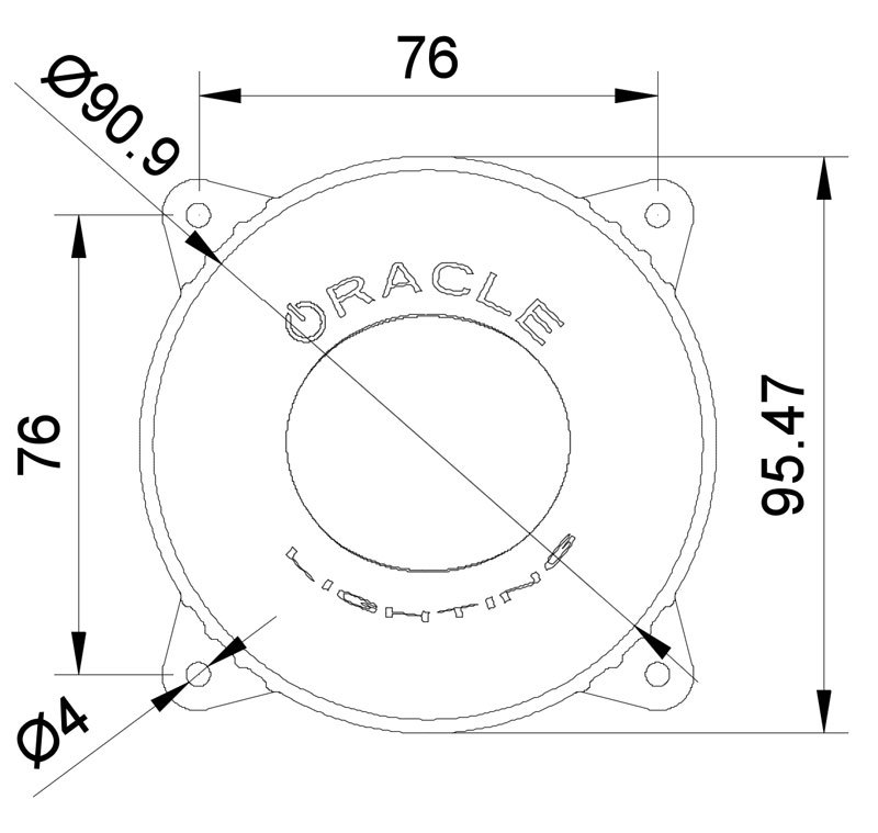 Oracle 95mm 15W High Beam LED Emitter - 6000K - 5822-001