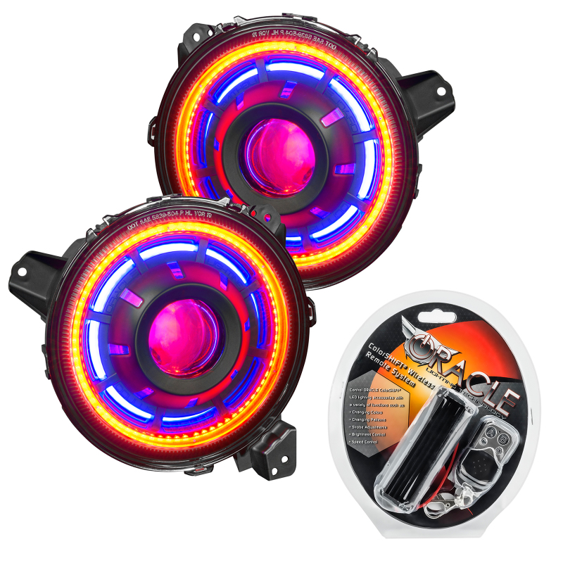 Oracle Oculus Bi-LED Projector Headlights for Jeep JL/Gladiator JT - ColorSHIFT - 5839-330