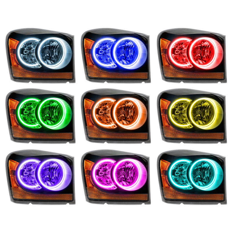 Oracle 04-06 Dodge Durango SMD HL - Black - ColorSHIFT w/ Simple Controller - 7107-504