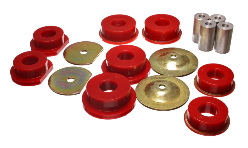 Energy Suspension Dodge 08-10 Challenger/ 07-10 Charger/05-08 Magnum RWD Red Rear Subframe Bushings - 5.4114R