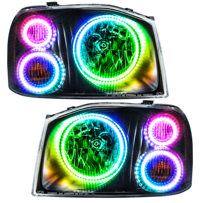 Oracle 01-04 Nissan Frontier SMD HL - Triple Halo - ColorSHIFT w/ Simple Controller - 8905-504