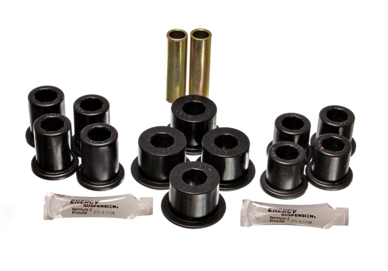 Energy Suspension 89-94 Toyota Pick Up 2WD (Exc T-100/Tundra) Black Rear Leaf Spring Bushing Set - 8.2107G