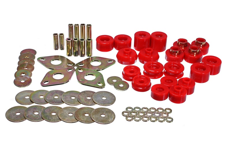 Energy Suspension 00-02 Toyota 4-Runner 2WD/4WD Red Body Mount Bushing Set - 8.4110R