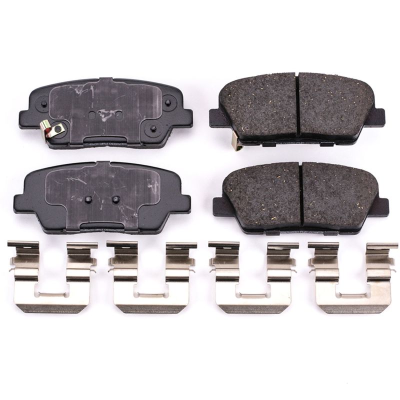 Power Stop 2010 Hyundai Genesis Rear Z17 Evolution Ceramic Brake Pads w/Hardware - 17-1387