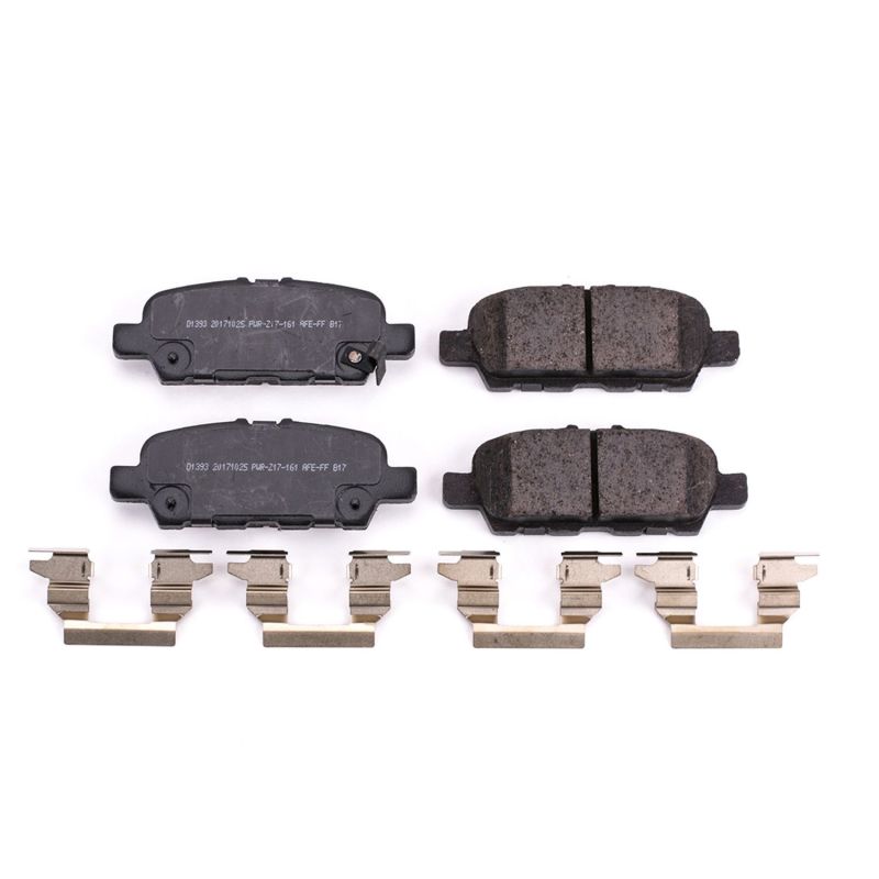 Power Stop 11-12 Infiniti EX35 Rear Z17 Evolution Ceramic Brake Pads w/Hardware - 17-1393