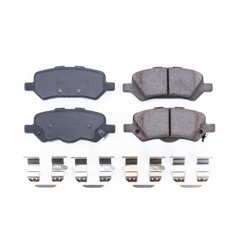 Power Stop 09-16 Toyota Venza Rear Z17 Evolution Ceramic Brake Pads w/Hardware - 17-1402