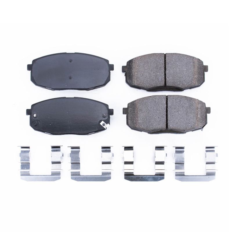 Power Stop 09-12 Hyundai Elantra Front Z17 Evolution Ceramic Brake Pads w/Hardware - 17-1397