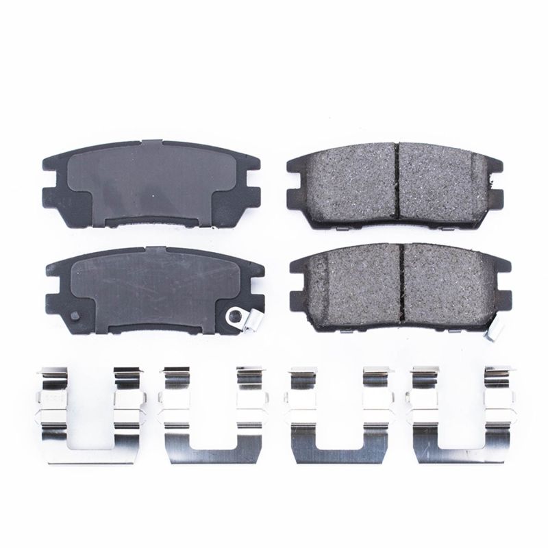 Power Stop 92-00 Mitsubishi Montero Rear Z17 Evolution Ceramic Brake Pads w/Hardware - 17-567