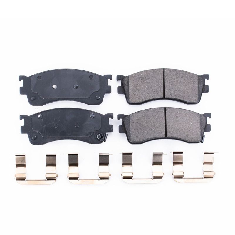 Power Stop 01-02 Mazda Protege Front Z17 Evolution Ceramic Brake Pads w/Hardware - 17-893