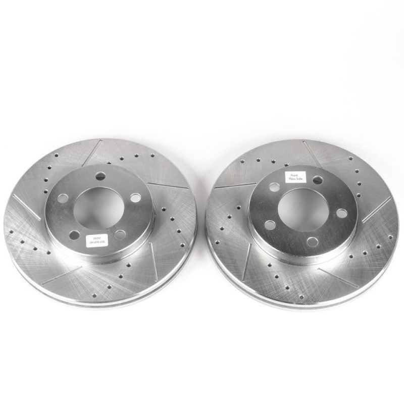Power Stop 94-00 Ford Taurus Front Evolution Drilled & Slotted Rotors - Pair - AR8151XPR