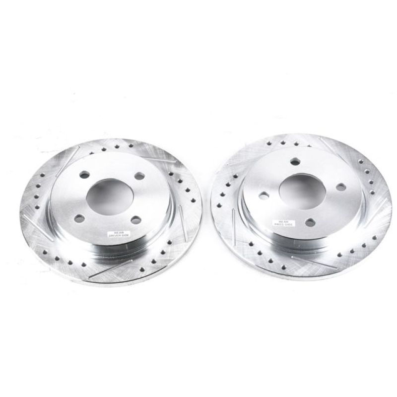 Power Stop 14-19 Ford Fiesta Rear Evolution Drilled & Slotted Rotors - Pair - AR8163XPR