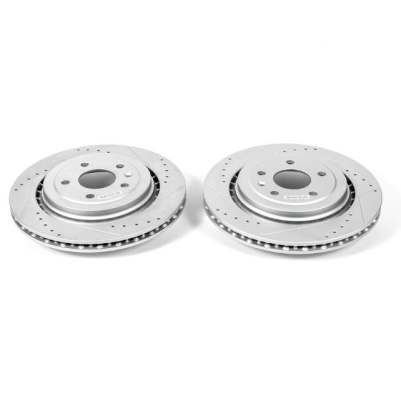 Power Stop 14-19 Chevrolet Corvette Rear Evolution Drilled & Slotted Rotors - Pair - AR82164XPR