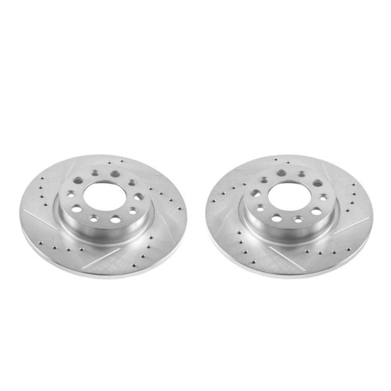 Power Stop 16-18 Fiat 500X Rear Evolution Drilled & Slotted Rotors - Pair - AR83097XPR