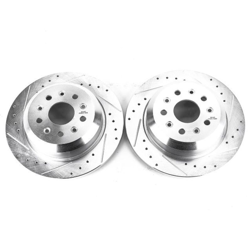 Power Stop 18-19 Jeep Wrangler Rear Evolution Drilled & Slotted Rotors - Pair - AR8388XPR