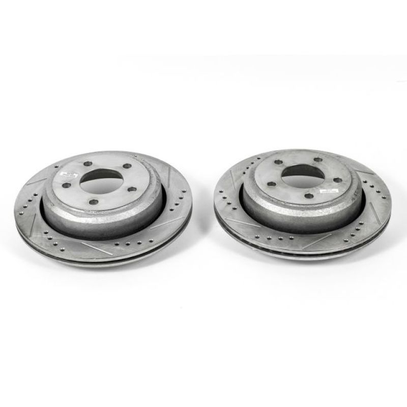 Power Stop 10-11 Ford Ranger Rear Evolution Drilled & Slotted Rotors - Pair - AR85135XPR