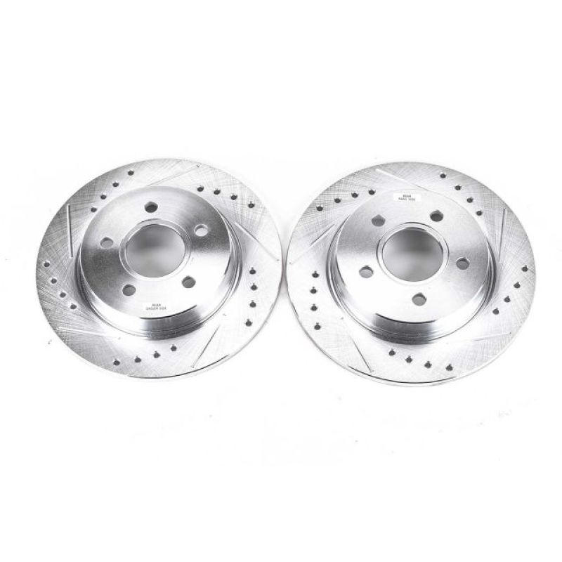 Power Stop 12-18 Ford Focus Rear Evolution Drilled & Slotted Rotors - Pair - AR85145XPR